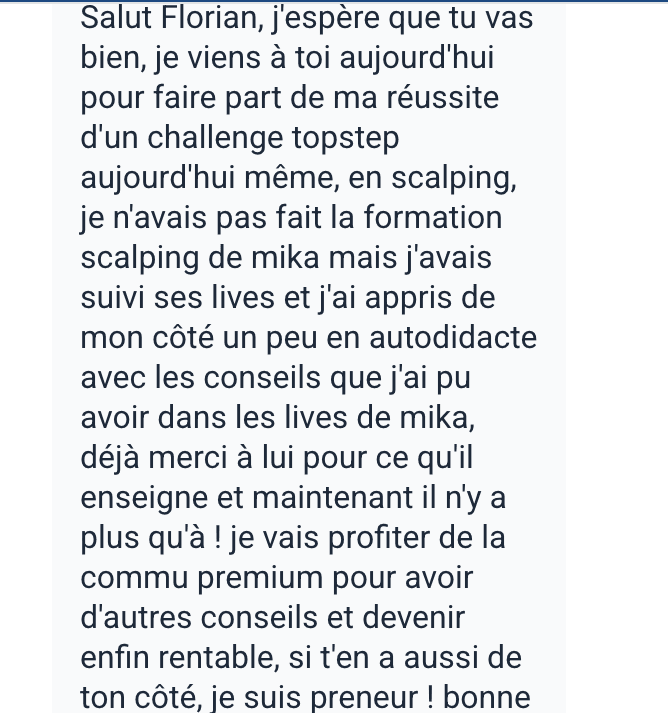 Témoignage élève